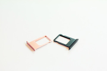 The SIM tray black and pink is used by the manufacturer. In the shop Real place, white background clear
