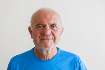 Elderly man face expression concept