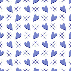 Seamless pattern with hearts. Valentine's Day