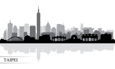 Taipei city skyline silhouette background - 277940832