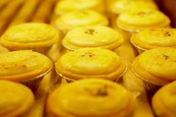 Tart, egg tarts, snacks in Phuket Thailand