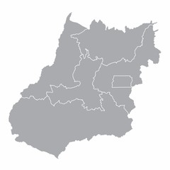 Naklejka premium Goias State regions