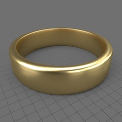 Gold mens wedding ring