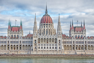 Naklejka premium Hungarian Parliament, Budapest, Hungary