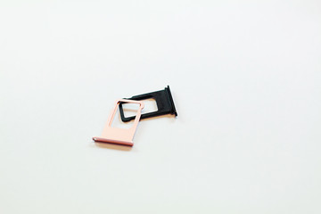 The SIM tray black and pink is used by the manufacturer. In the shop Real place, white background clear