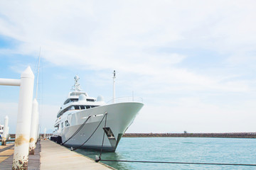 The large harbor is important ,in Phuket Thailand.