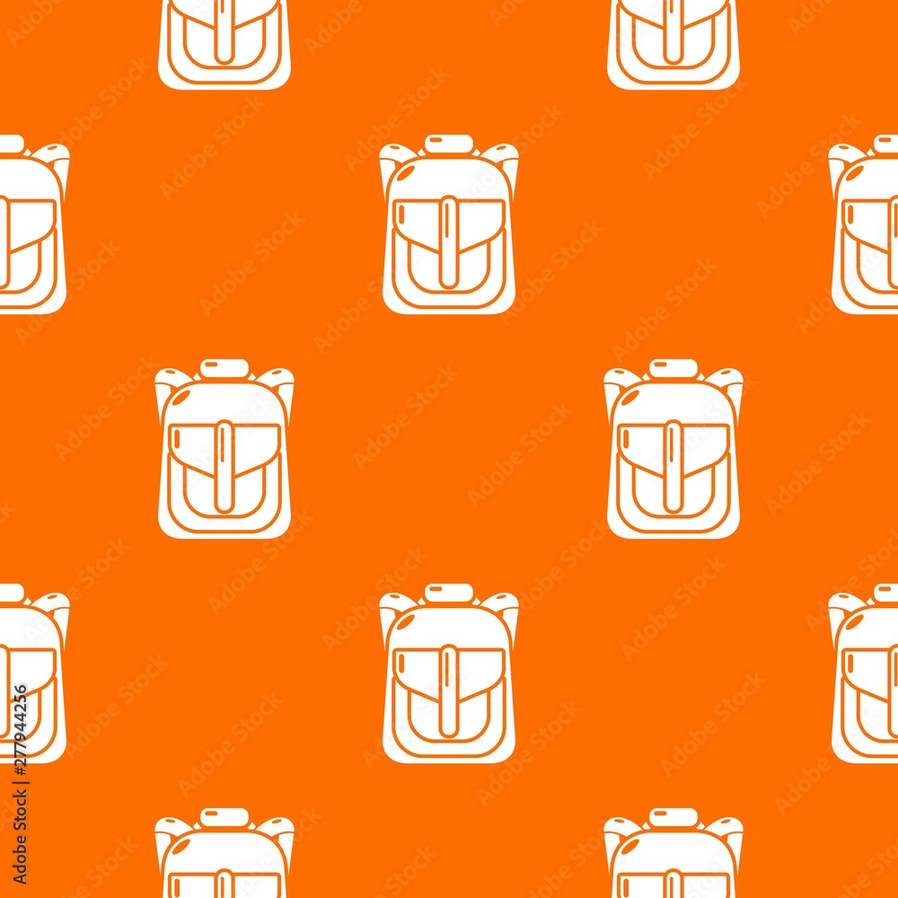 Poster backpack element pattern vector orange for any web design best