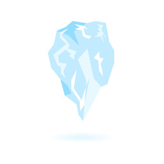 Flat iceberg icon. Isolated vector of icicle.