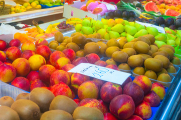 Fresh fruits on market stall