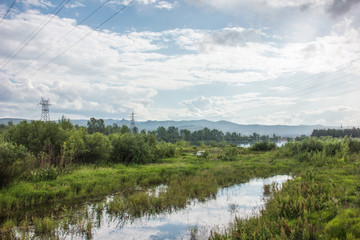 Obraz premium Island Posadniy in Krasnoyarsk