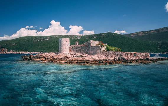 Monastery of the Assumption. Island in the Bay of Kotor, Montenegro