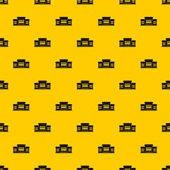 Warehouse pattern seamless vector repeat geometric yellow for any design