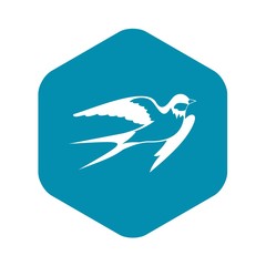 Obraz premium Barn swallow icon. Simple illustration of barn swallow vector icon for web