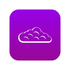 Sky cloud icon digital purple for any design isolated on white vector illustration