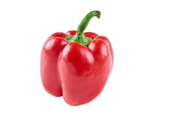 Fresh pepper isolated on white background. Background of organic food.