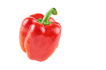 Fresh pepper isolated on white background. Background of organic food.