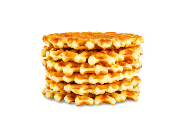 Waffles on a white isolated background