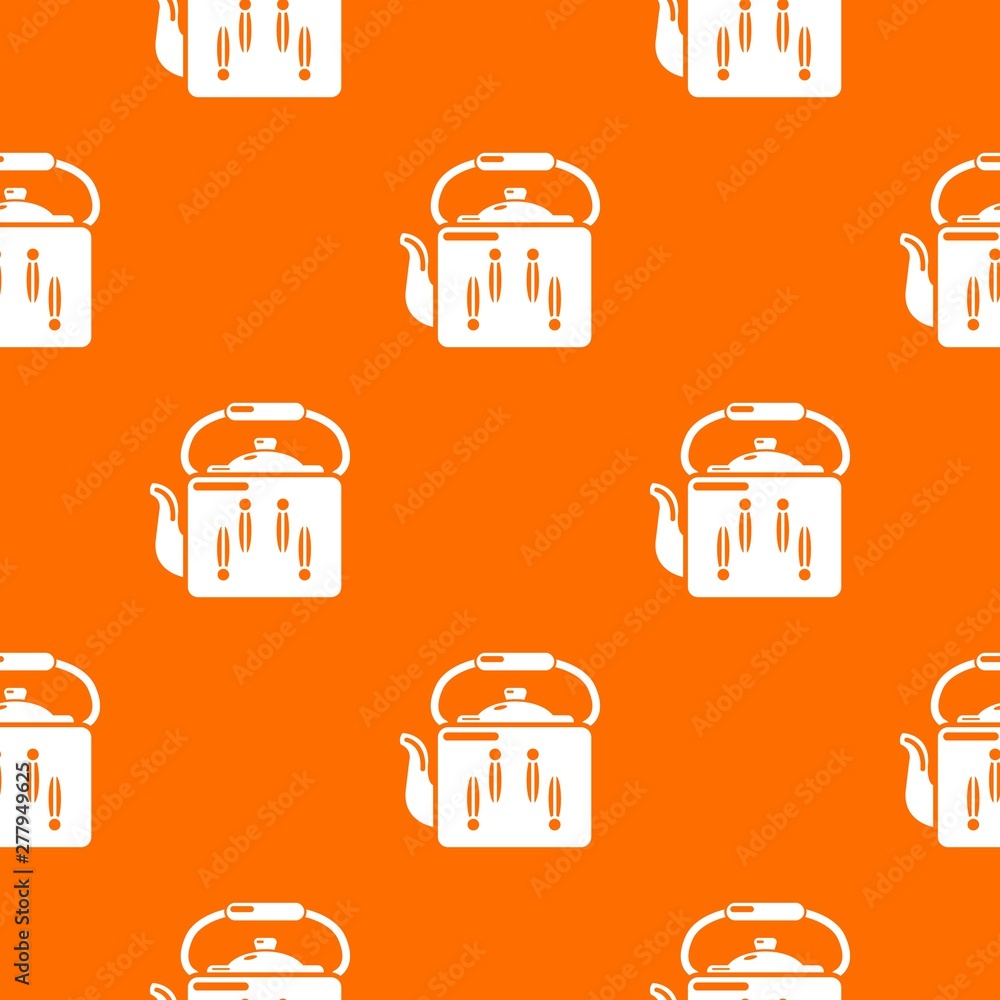 Aufkleber kettle retro pattern vector orange for any web design best