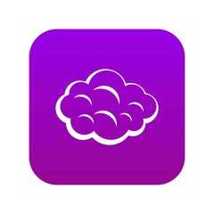 Summer cloud icon digital purple for any design isolated on white vector illustration