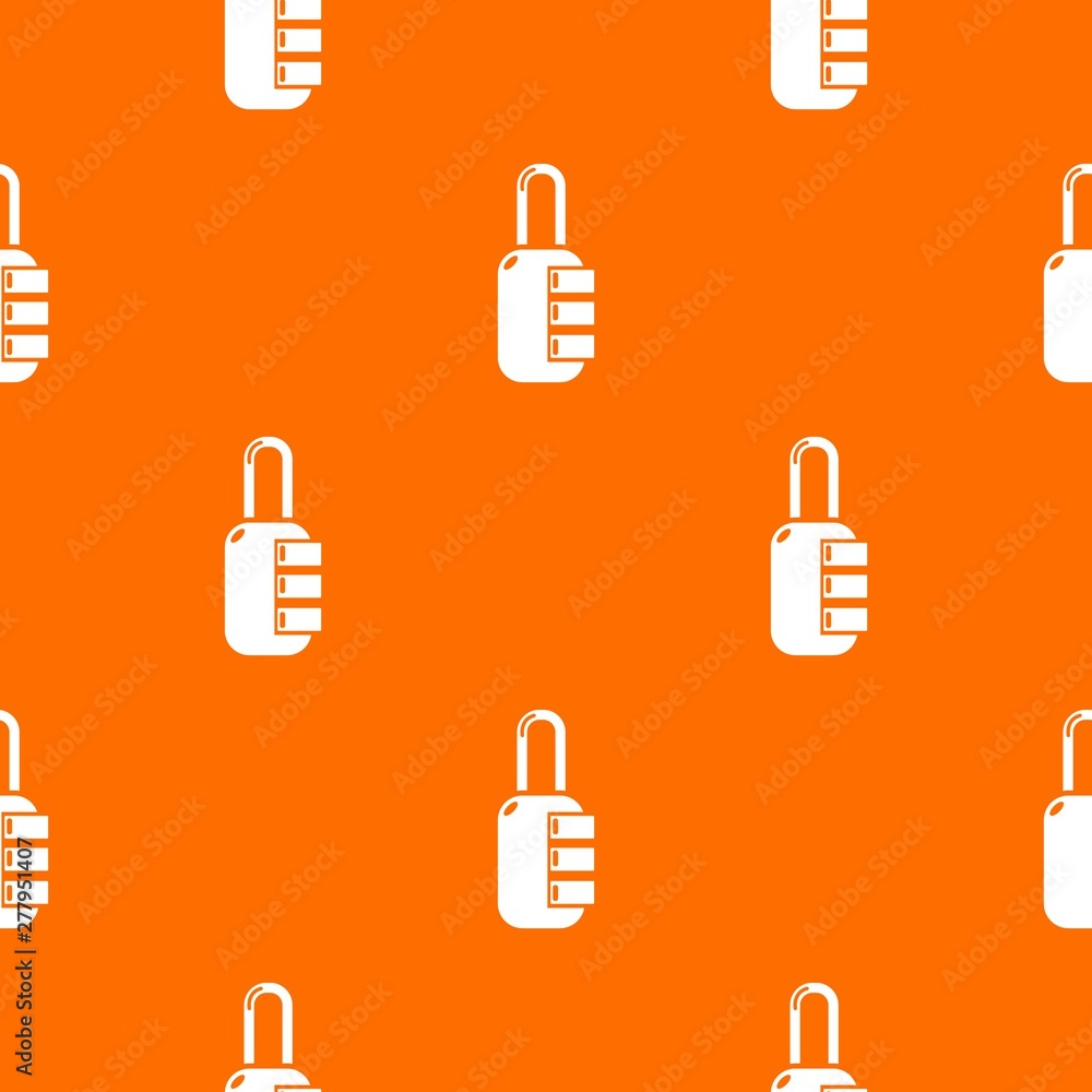 Poster lock combination pattern vector orange for any web design best