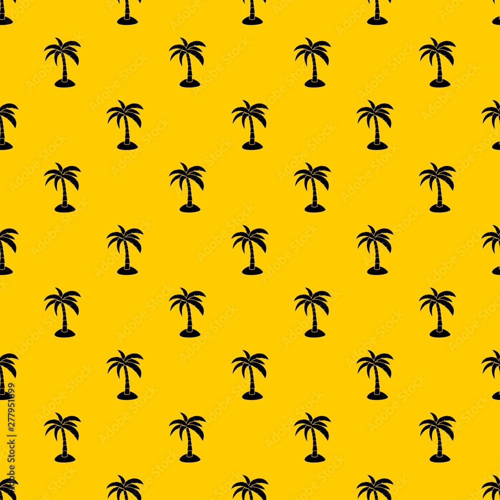 Poster palm pattern seamless vector repeat geometric yellow for any design