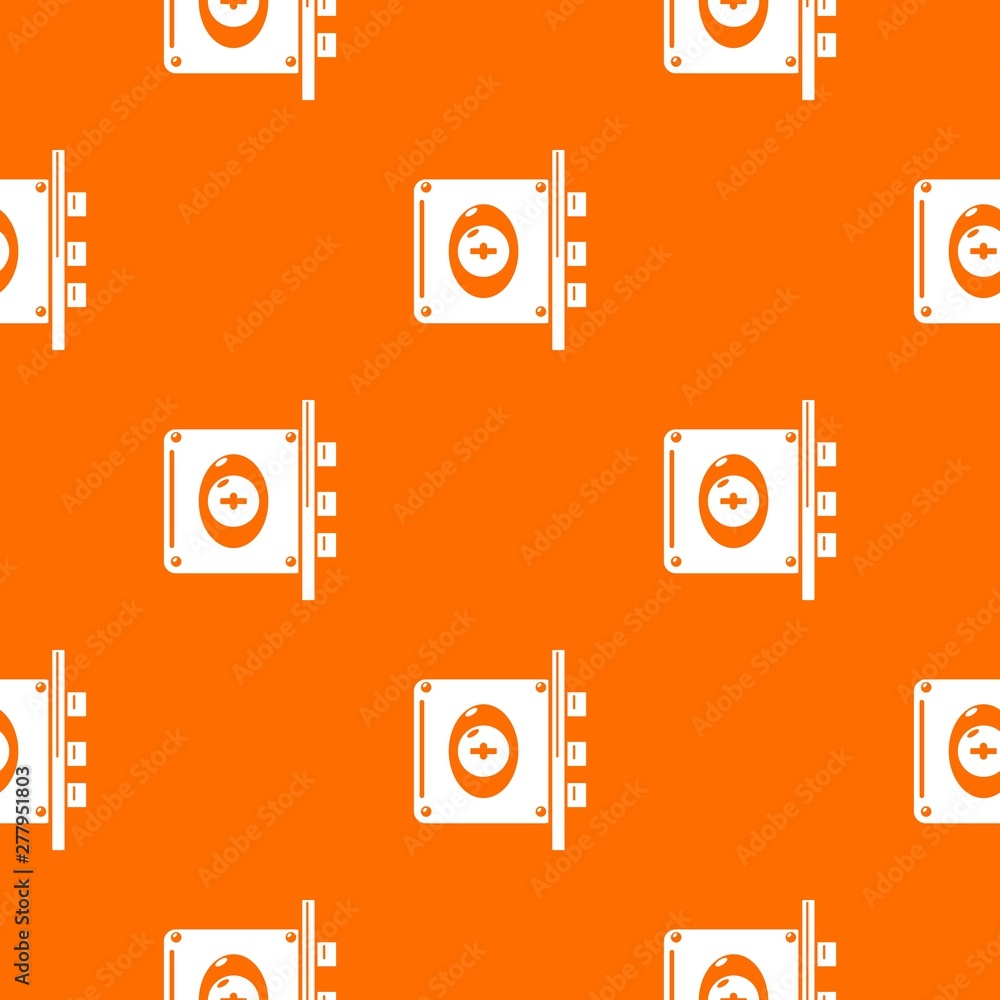 Poster lock interroom pattern vector orange for any web design best