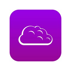 Storm cloud icon digital purple for any design isolated on white vector illustration