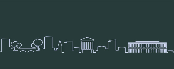 Nimes Single Line Skyline Profile