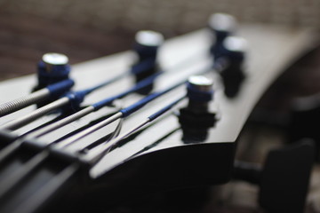 Obraz na płótnie Canvas closeup of Bass Guitar