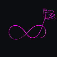 Elegant infinity sign, vector illustration