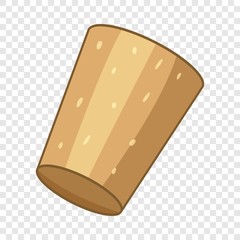 Brown cork plug icon. Cartoon illustration of brown cork plug vector icon for web design