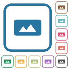 Panorama picture simple icons