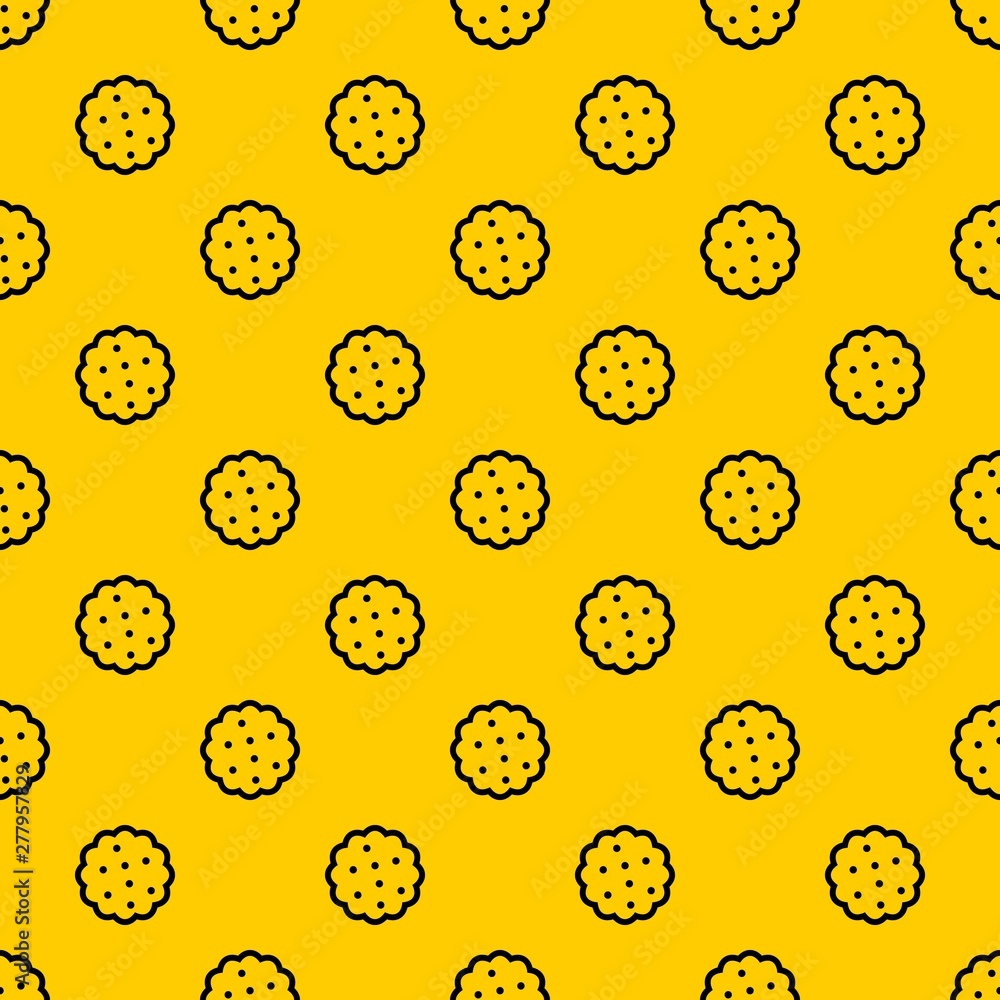 Poster cookies pattern seamless vector repeat geometric yellow for any design