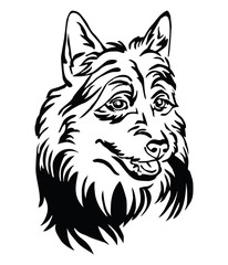 Decorative portrait of Australian Terrier vector illustration