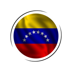 Waving Venezuelans flag,  the flag of Venezuela, vector illustration