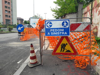 Cantiere stradale in corso