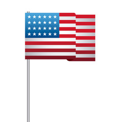 united state of american flag in stick
