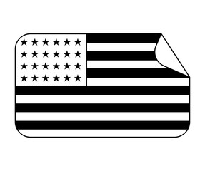 united state of american flag in rectangle shape