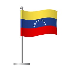 venezuela flag on pole icon