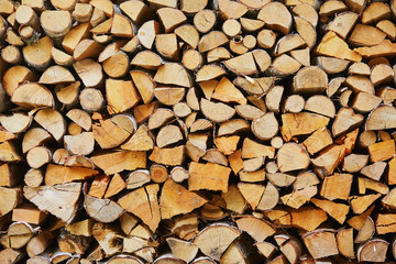 Closeup of stack of woods