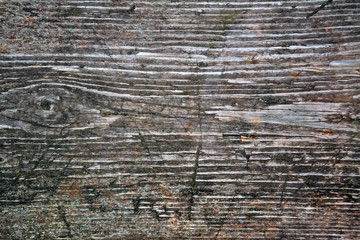 Texture of old wooden board. Old grunge wooden background. The surface of the old grey texture, top view.