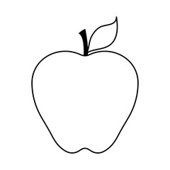 fresh apple fruit isolated icon