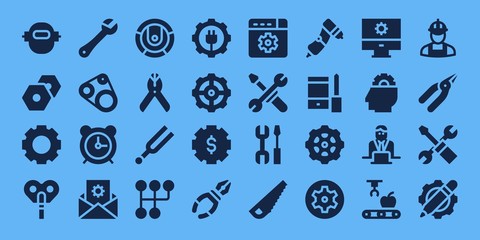 mechanical icon set