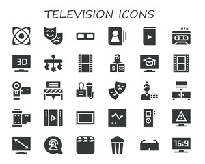 television icon set