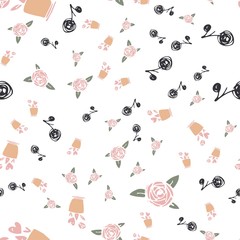 Romantic seamless pattern with hearts for your design