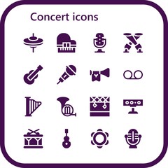 concert icon set