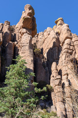 Organ pipe formation or hoodoos at Chiricahua National Monument in Southeastern Arizona is an area...