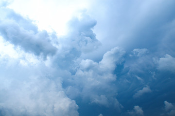 Clouds located over Oklahoma in Summer