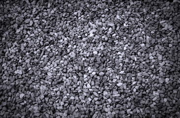 texture of small grey gravel stones