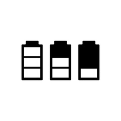 Batteries vector icon, vector illustration. Charging battery symbol.